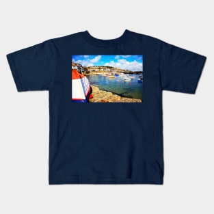 Mousehole Harbor, Cornwall, UK Kids T-Shirt